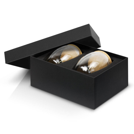 Roma Glass Coffee Cup Sets 350ml Gift Box